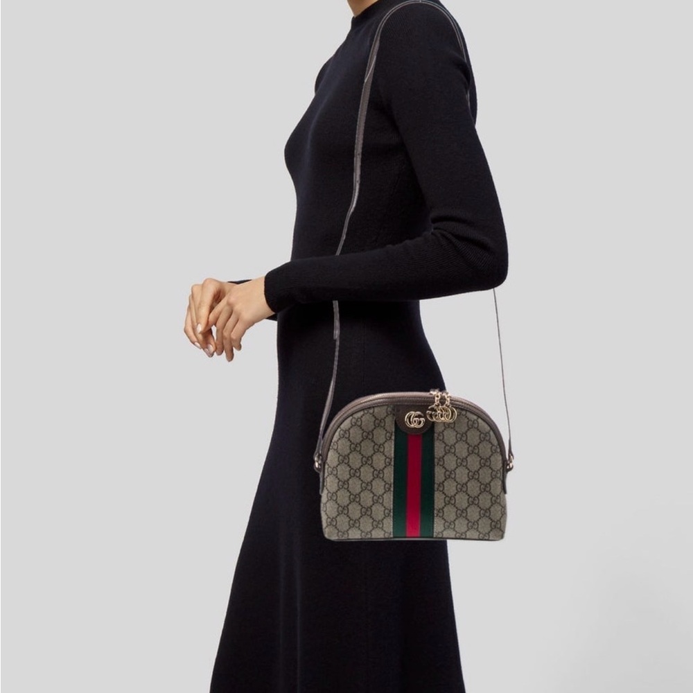 Gucci Beige and Green Crossbody Bag